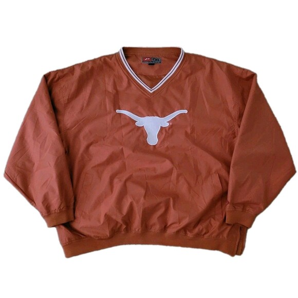 Vtg Texas Longhorns Windbreaker Jacket Mens XXL Burnt Orange ProPlayer 90's Y2K - Picture 1 of 14
